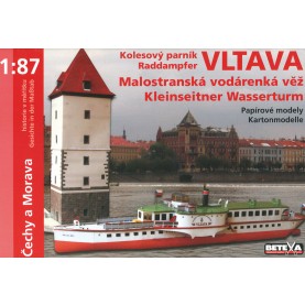 Raddampfer Vltava und Kleinseitner Wasserturm